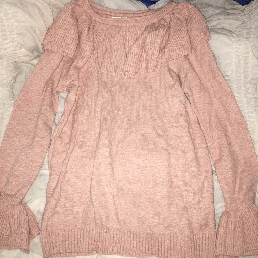 light pink sweater